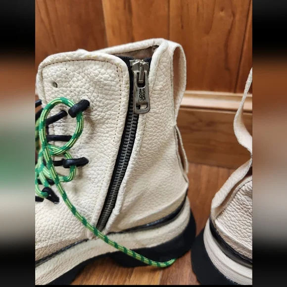 A.S.98 Vonne Combat Platform Lace Up Boots in Milk Sz EU42/US 9.5 NWOT - Picture 8 of 11